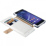 Kaitse&uuml;mbris kaanega Malm&ouml; FlipWallet, Sony Xperia M4 Aqua / M4 Aqua Dual, valge, Krusell