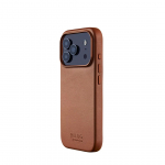 Kaitse&uuml;mbris Apple iPhone 17 Pro, pruun, naturaalsest nahast, MagSafe &uuml;hilduv, Mujjo