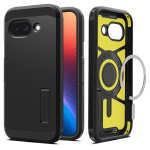 Kaitse&uuml;mbris Tough Armor (MagFit), Google Pixel 9a, must, tugijalaga, MagSafe &uuml;hilduv, Spigen