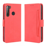 Kaitse&uuml;mbris kaanega, HTC Desire 20 Pro, kaarditaskutega, punane