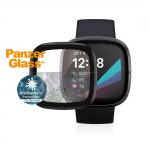 Kaitseklaas Fitbit Sense / Versa 3, veekindel, kumera musta &auml;&auml;rega, PanzerGlass
