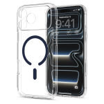 &Uuml;mbris Ultra Hybrid (MagFit), Apple iPhone 18 Pro / iPhone 17 Pro, l&auml;bipaistev tumesinise MagSafe ringiga, Spigen