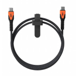 USB-C kaabel Rugged Kevlar (USB-C <-> USB-C), 1.5m, must/oranž, eriti vastupidav, Urban Armor Gear (UAG)