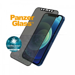 Kaitseklaas Apple iPhone 12 mini, &uuml;mbrises&otilde;bralik, musta &auml;&auml;rega, privaatsusfiltriga, PanzerGlass