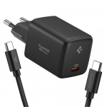 Toalaadija Essential 45W USB-C (adapter + USB-C kaabel 1.2m), must, EE451EU, Spigen