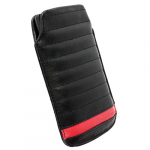 Kott Idre, L Long, Apple iPhone 5 / 5C / 5S / SE (2016), naturaalsest nahast, must / punane, Krusell