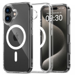 &Uuml;mbris FlexAir Hybrid MagSafe, Apple iPhone 16 Plus, l&auml;bipaistev valge MagSafe ringiga, Tech-Protect