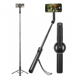 Selfi-statiiv, Selfie Stick Tripod 1.2m MagFit, must, bluetooth, MagSafe magnetkinnitusega, S580W, Spigen