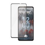 Kaitseklaas Nokia X30, musta &auml;&auml;rega, PanzerGlass