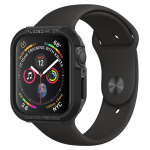 Kaitse&uuml;mbris Rugged Armor, Apple Watch Series 9 / 8 / 7 / SE (2024/2023/2022) / SE / 6 / 5 / 4 (45mm / 44mm), must, Spigen