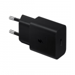 Toalaadija USB-C otsikuga (adapter 15W + USB-C kaabel 1m), kiirlaadimine, must, Samsung