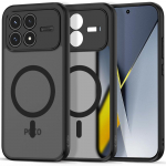 Kaitse&uuml;mbris Magmat MagSafe, Xiaomi Poco F8 Pro, matt l&auml;bipaistev musta &auml;&auml;rega, Qi2/MagSafe &uuml;hilduv, Tech-Protect