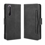 Kaitse&uuml;mbris kaanega, Sony Xperia 1 II, kaarditaskutega, must