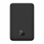 Akupank juhtmevaba laadimisega + USB-C pesaga, 5000 mAh, 20W, MagSafe, must, Magnetic Mini, Baseus