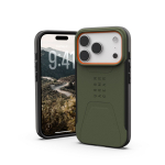 Kaitse&uuml;mbris Civilian, Apple iPhone 17 Pro, militaarroheline/oranž, MagSafe &uuml;hilduv, Urban Armor Gear (UAG)