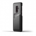 Kaitse&uuml;mbris kaarditaskuga Samsung Galaxy S9+, naturaalsest nahast, must, Mujjo