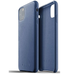 Kaitse&uuml;mbris Apple iPhone 11 Pro Max, naturaalsest nahast, sinine, Mujjo
