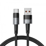 USB-kaabel USB-C otsikuga, 1m, 66W/6A, tumehall, punutud kaabliga, Tech-Protect