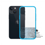 Kaitse&uuml;mbris ClearCaseColor, Apple iPhone 13 mini, klaasist tagak&uuml;ljega, sinine / l&auml;bipaistev, PanzerGlass