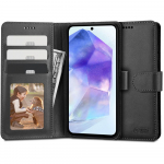 Kaitse&uuml;mbris kaanega Wallet, Samsung Galaxy A55 5G, must, Tech-Protect