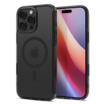 Kaitse&uuml;mbris Ultra Hybrid T (MagFit + Camera Control), Apple iPhone 16 Pro, tume l&auml;bipaistev tumehalli MagSafe ringiga, kaamera nupuga, Spigen