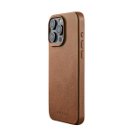 Kaitse&uuml;mbris Apple iPhone 15 Pro Max, pruun, MagSafe, naturaalsest nahast, Mujjo