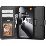 Kaitse&uuml;mbris kaanega Wallet, Xiaomi 14T, must, Tech-Protect