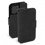 Kaitse&uuml;mbris kaanega Leather PhoneWallet, Apple iPhone 13 Pro Max, naturaalsest nahast, must, Krusell