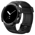 Kaitse&uuml;mbris kellarihmaga Rugged Armor Pro, Google Pixel Watch 3 (41mm) / Watch 2 / Watch, must, Spigen