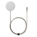 Juhtmevaba laadimisalus SnapStand Magnetic Qi2, 15W, valge/beež, MagSafe, tugijalaga, Native Union