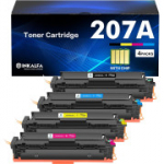 207A toonerikassetid 4-pakk kiibiga HP Color LaserJet Pro jaoks