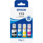 Originaalne Epson EcoTank 113 tint pudelites, neljav&auml;rviline komplekt, pigmenditint.