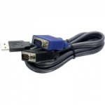 TRENDnet USB VGA KVM kaabel, VGA/SVGA HDB 15-pin, USB 1.1 Type A, 1,8 m, TK-CU06