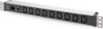 DIGITUS DN-95429 19" PDU, 9 x C13, C14 sisend, 1U, 230 V, 10 A (C klass)
