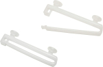 Hingejuhikud GARDINIA, kardinapuudele kanali laiusega 10 mm, plastik, valge, 10 tk. pakitud