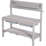 roba Laste v&auml;liskeitti&ouml; puutarhaan, puinen, harmaa