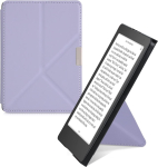 Kwmobile Origami &uuml;mbris, mis &uuml;hildub Kobo Aura Edition 2 &uuml;mbrisega &ndash; &otilde;huke PU-nahast &uuml;mbris koos alusega (lavendel)