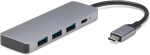 USB 3.2/3.1 Gen 2 mitmepordiline USB-C jaotur/dokk, 10 Gbps, USB-C kuni 1xUSB-C/3xUSB-A, t&ouml;&ouml;tab Windowsi/Maciga