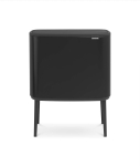 Pr&uuml;gikast Brabantia 316203 Bo Touch, roostevaba teras, matt must, 31,5 &times; 54 &times; 68 cm