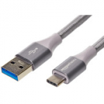 Amazon Basics USB-C kuni USB-A 3.1 2. p&otilde;lvkonna nailonkattega toitekaabel (USB-IF sertifikaadiga), kiire andmeedastus kuni 10 Gbps