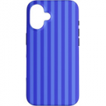 Elegantne geomeetrilise mustriga iPhone 16 &uuml;mbris, pastellsinine triibuline
