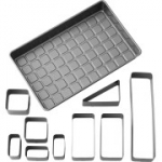 Wiltoni t&auml;htede ja numbritega reguleeritav mittenakkuva koogivormi komplekt