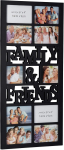 Relaxdays pildiraam Family & Friends, 10 fotole, 74,5 x 35 x 2 cm, must
