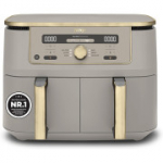 Ninja Dual Zone Digital Air Fryer, 2 Drawers, 6-in-1, 9.5L, Stone/Gold DZ400EUSTGD (B grade)