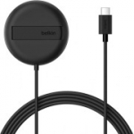 Belkin juhtmevaba laadimisdokk 15 W, Qi2 sertifikaadiga ja MagSafe &uuml;hilduv iPhone&rsquo;i, AirPodsi, Androidi jne jaoks, ilma AC adapterita - must