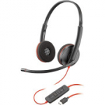 Poly Blackwire 3220 juhtmega peakomplekt mikrofoniga