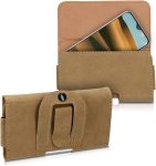 Kwmobile kott rihma klambriga nutitelefonidele &ndash; 14,4 x 7 cm (5,7 x 2,8 tolli) kunstnahast, pruun