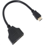 HDMI isane ja kahekordne HDMI emane 1-2-suunaline HDMI splitteri adapteri kaabel HDTV jaoks