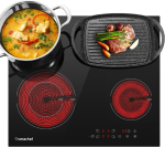 Klaaskeraamiline pliit AMZCHEF 4 k&uuml;ttetsooniga 6600 W, 60 cm