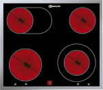Bauknecht CHR 9642 IN keraamiline pliidiplaat (60 cm, 7000 W, roostevabast terasest raam)